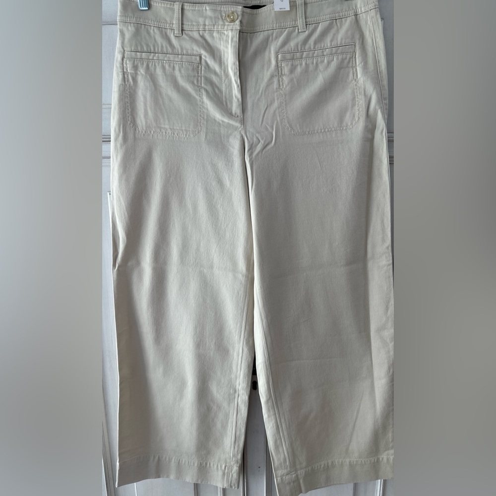 Talbots Wide Leg Pants in Light Beige/Cream